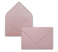 75x Buste B6-17,5 x 12,5 cm - rosa antico - colla umida con lembo a punta - 120 g/m² - per matrimoni, biglietti d'auguri, inviti