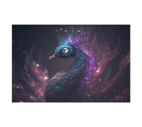 75x50cm/1000pcs Puzzle Galactic Peacock Cosmic Beauty in Flight Puzzle Per Adolescenti Corsa Di Velocità Manuale Lista Dei Desideri Con Babbo Natale Giocattoli Giochi Educativi 75x50cm/1000pcs