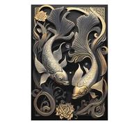 75x50cm/1000pcs Puzzle Per Adolescenti Dual Noble Koi Fish Puzzle: Giochi Rilassanti, Divertenti E Spiritosi, Regali Unici Per Compleanni E Natale 75x50cm/1000pcs