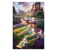 75x50cm/1000pcs Puzzle Per Adolescenti Enchanted Water Gardens Puzzle Per Adolescenti Difficili Ogni Pezzo È Unico - Regalo Di Compleanno, Regali, 75x50cm/1000pcs