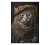 75x50cm/1000pcs Puzzle Per Adolescenti Puzzle Rembrandt Cat Puzzle Per Adulti Giochi Rilassanti Migliorano La Memoria Per Compleanno, Natale 75x50cm/1000pcs