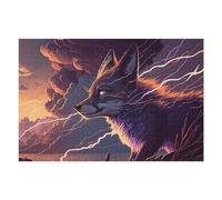 75x50cm/1000pcs Puzzle Per Adolescenti Puzzle Thundering Wolf Epic Fantasy Artwork -1 Puzzle Per Adulti Giocattoli Antistress Vacanza A Casa Passatempo Interazione Genitore-figlio 75x50cm/1000pcs
