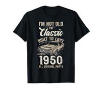 76° Compleanno Nato nel 1950 Auto d'epoca Maglietta