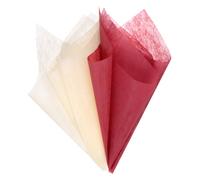 76 fogli di carta da regalo in cotone coreano a forma di fiore (beige+rosso)