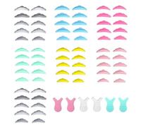 76 Pezzi Set comprendere 70 Bigodini ciglio e 6 Spazzole ciglio, Cuscinetti in Silicone per Laminazione, Perm Pad per Styling Professionale