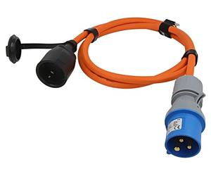 76223 Cavo di prolunga 3G2,5 mm² 1,5 m gomma arancione Numero di prese: 2 GOOBAY