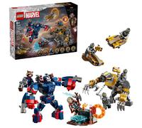 LEGO ǀ Marvel Avengers: Endgame Thor Contro Chitauri - Giocattolo con Mech, Figura di Gorilla e 7 Minifigure tra cui Thor, Rocket e Iron Patriot - Regalo da Supereroi per Bambini da 8 Anni - 76322