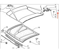 7635384 Cerniera sx FIAT Uno 1989-1995