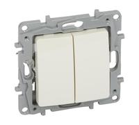 764602 NILOE Interruttore doppio deviato 10 AX crema