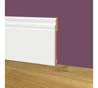 76ML bancale di Battiscopa DUCALE in POLIMERI EqualWood HI-TEC 100x14x2000mm - BIANCO