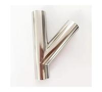 76mm 3" Pipe OD Butt Welding Oblique Y-Shaped 3 Way SUS 304 Stainless Fitting Spliter Homebrew Beer Wine