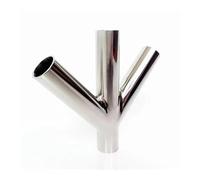 76mm 3" Pipe OD Butt Welding Oblique Y-Shaped 4 Way SUS 304 Stainless Fitting Spliter Homebrew Beer Wine