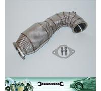 76mm Acciaio Inox Downpipe + 200 Celle Catalizzatore Metallico Fiat 500 595 695