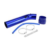76mm Automotive Universal Aluminium Intake Pilot Filter Hose Kit (Red) Air Conditioning Inlet Inlet Tube and Protective Cover Suitable for Air Intake Hose Replacement (Blue)