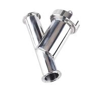 76mm Pipe OD x 3" Tri Clamp Ferrule 91mm 300 Mesh Y-Shaped Strainer Filter SUS 304 Stainless Steel