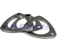 76mm Scarico Connettore 3-Loch Flangia con Guarnizione - Universale - Acciaio