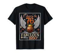 76th Birthday Women Cheers to 76 Years Fabulous Since 1950 Maglietta