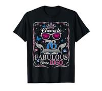 76th Birthday Women Cheers to 76 Years Fabulous Since 1950 Maglietta