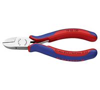 KNIPEX Tronchese laterale per elettronica con cerniera passante con impugnature multicomponente 130 mm, 77 02 130