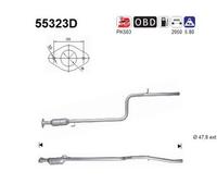 77 KW 105 CV CATALIZZATORE PER Fiat Doblo MPV/Space Wagon 119, 223 1.9 JTD