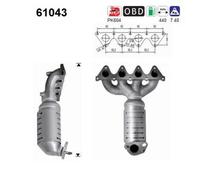 77 KW 105 CV CATALIZZATORE PER Kia Cerato 2 Vol/ LD 1.6
