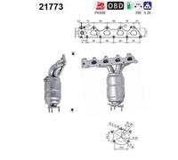 77 KW 105 CV CATALIZZATORE PER Opel Meriva A MPV/Space Wagon X03 1.6