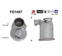 AS Filtro antiparticolato FD1087 105 KW 143 CV per Skoda Octavia III Combi 5E5/5E6 2.0 TDI