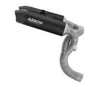 77004PRN - Exhaust Mufflers Arrow Round Sil Dark Ducati Panigale V2 (25-)