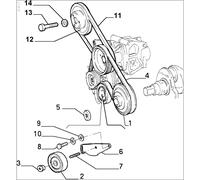 7723627 Puleggia FIAT Compatibile con molteplici mezzi