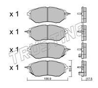 779.0 TRUSTING Kit pastiglie freno, Freno a disco per ,SUBARU