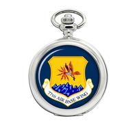 77th Air Base Wing USAF Orologio Da Tasca Ravel Quarzo Acciaio Cromato Argento