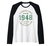 78 Anni Leggenda di Bday Since 1948 - Vintage 78th Birthday Maglia con Maniche Raglan