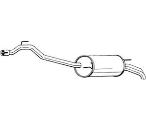 78 CV SILENZIATORE POSTERIORE PER VW Transporter IV Pian P. T. 70E, 70L, 70M, 7D