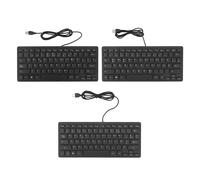78 Keys Language Ultra Thin Keyboard Plug And Play Splash Proof USB Wired Co New