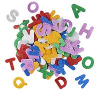 78 Pezzi Lettere Alfabeto Gomma Crepla Glitter 4 cm, Lettere In Gommapiuma Autoadesive A-Z per Pittura,Decorazione,Confezioni Regalo,Lavori Manuali E Insegnamento Scolastico (6 Colori, Colori Casuali)