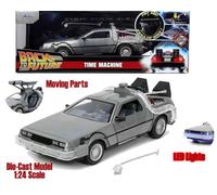 78144 BACK TO THE FUTURE PART 1 1982 DELOREAN LIGHTS 1/24 DIE-CAST MODEL