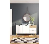 Kit credenza 2 ante + 3 cassetti 147x39x91 oslo