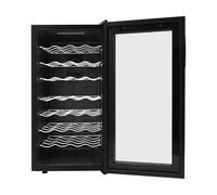 78L Frigorifero per 32 bottiglie per vino con display a LED e porta a doppio vetro,regolabile da 12 a 18°C,70W Wine Bank con ripiano fino a 9kg,Cantinetta Vino Refrigerata per casa,cantina e bar,≤38dB