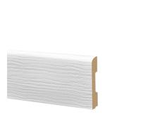 78ml Bancale di Battiscopa BC Spazzolato in POLIMERI EqualWood HI-TEC 68x10mm Bianco, Alluminio ecc. - BIANCO SPAZZOLATO
