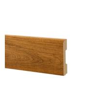 78ml Bancale di Battiscopa BC Spazzolato in POLIMERI EqualWood HI-TEC 68x10mm Bianco, Alluminio ecc. - ROVERE CALDO