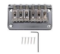 78MM Metallo Fisso Hardtail Saddle Bridge Top Load Cordiera Per Chitarra Per Chitarra Elettrica Fender Strat Tele a 6 Corde(d'argento)