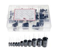 78pcs 11 Values 1uF -100uF 400V Aluminum Electrolytic Capacitor Assortment Box Kit NWPNLXEA