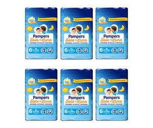 78Pz PAMPERS SOLE E LUNA Pannolini Bambini taglia 6 Extralarge 15-30 kg