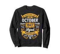 78th Birthday The Real Legends October 1947 78 Years Old Men Felpa