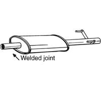 79 CV SILENZIATORE CENTRALE PER MERCEDES Sprinter 4-T Furg B904 408 D KW 58 CV 7