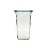 795 ml WECK-Quadroglas, quadrato, bocca: bordo tondo