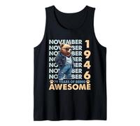 79th Birthday Bear Legends November 1946 79 Years Old Mens Canotta