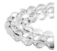 7A, perle di quarzo trasparenti bianche naturali, perle rotonde per la produzione di collane, bracciali e gioielli, filo 15 pollici (12 mm)