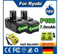 7Ah Per RYOBI P108 18V One + Plus Batteria 18 Volt Li-Ion Utensili Elettrici P108 P104 P107 RB18L50 RB18L20 BPL1815 RB18L40