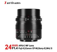7artisans 24mm F1.4 APS-C Wide Angle MF Lens for Fuji Sony Canon Nikon M4/3 M43